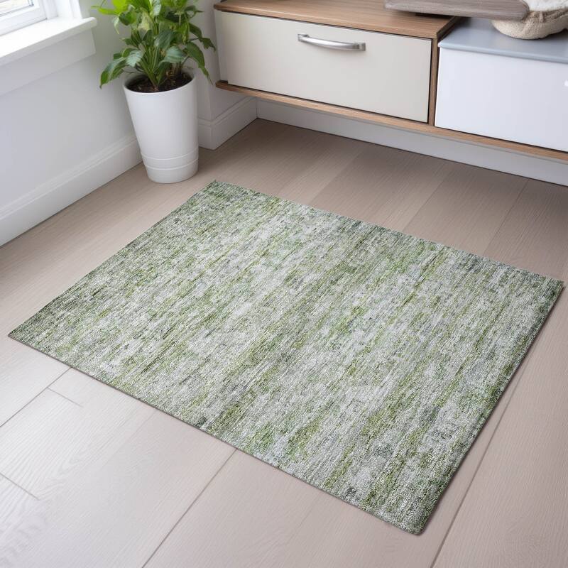 Premium Washable Super Soft Modern Ombre Mayfield Rug - Aloe - 1'8" x 2'6"