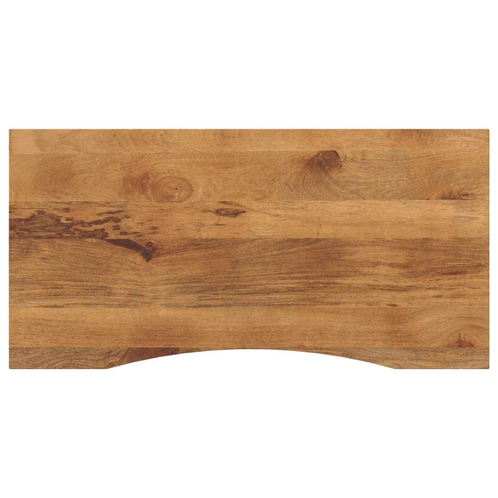 vidaXL Desk Top Natural wood grain Solid rough mango wood - 19.7 in x 55.1 in x 1.0 in