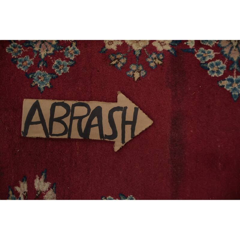 Hand Knotted Oriental 100% Wool Carpet Traditional Floral Red Kerman Area Rug - 12' 0'' X 8' 7''