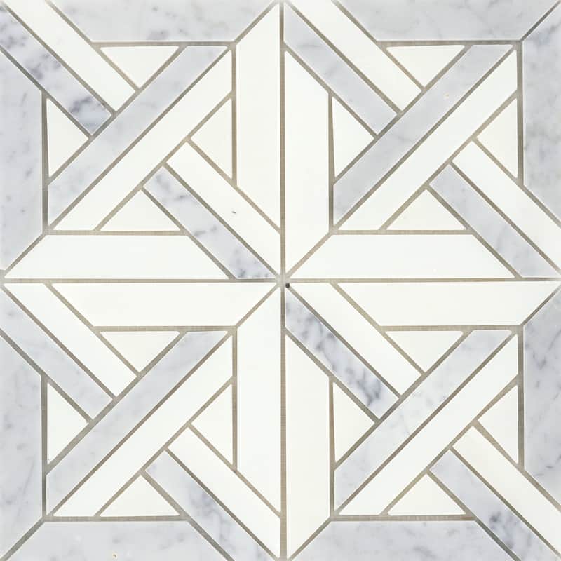 Emser Tile Alluro - 12" x 12" Square Basketweave Mosaic Wall Tile -