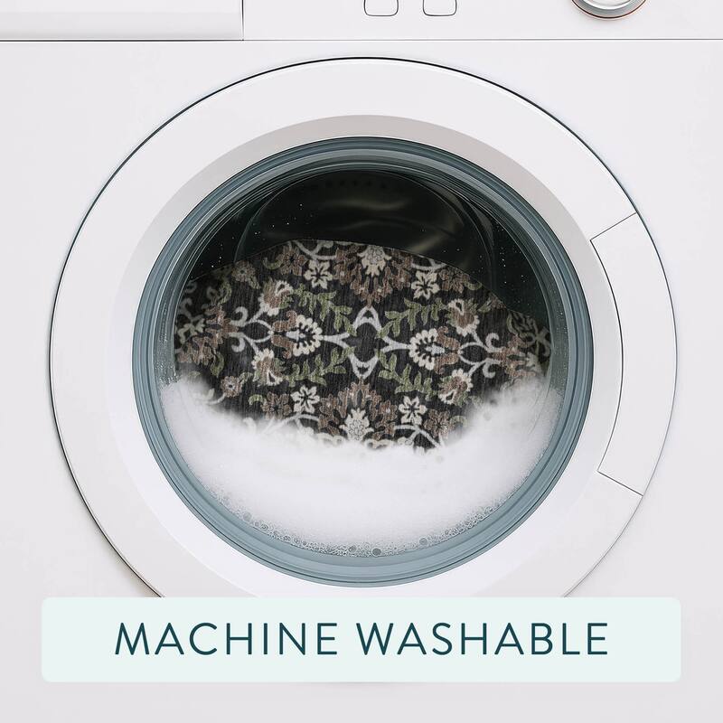 Machine Washable Indoor/ Outdoor Traditional Hartman Chantille Rug