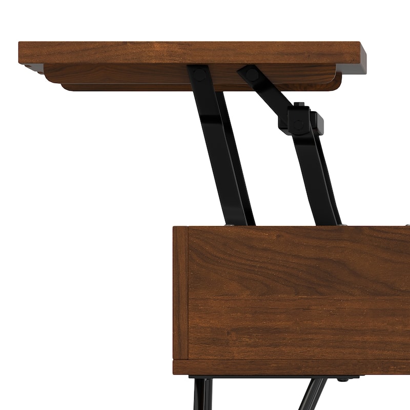 Moreno Rectangle Industrial Lift Top Coffee Table