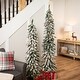 preview thumbnail 4 of 13, Pre-Lit Pencil Flocked Alpine Artificial Christmas Tree - Clear Lights