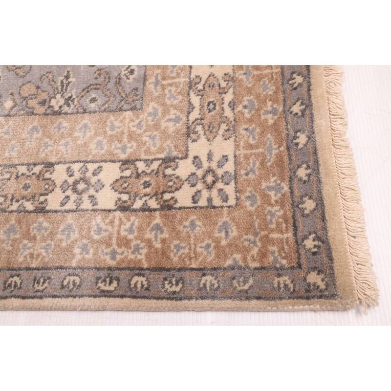 ECARPETGALLERY Hand-knotted Mamluk Grey Wool Rug - 6'0 x 8'11