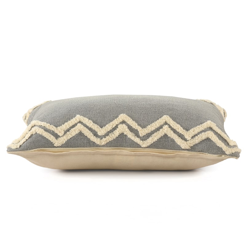 Sevita Soft Chevron Bordered Lumbar Throw Pillow