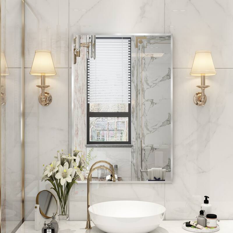 QuivaraView Wall Mounted Aluminum Frame Bathroom Vanity Mirror