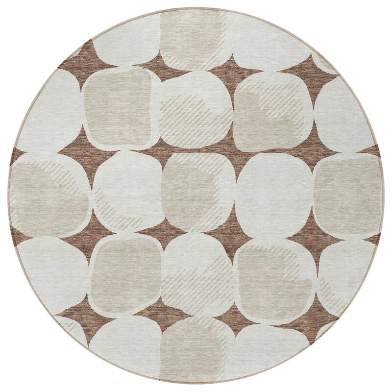 HomeRoots Abstract Transitional Rectangle Outdoor Rug