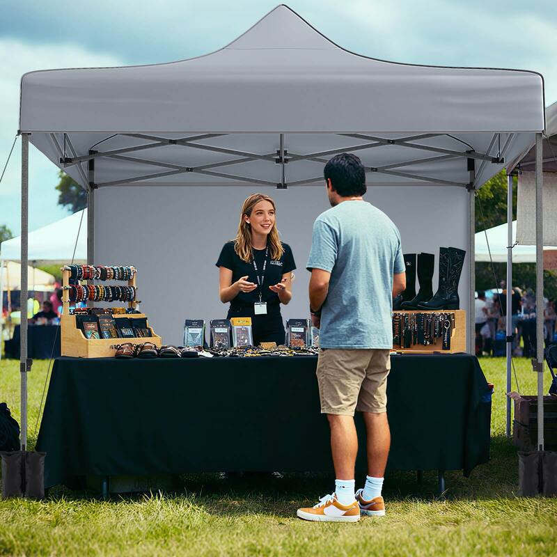 Costway 10 x 10 FT Pop up Canopy Tent with 4 Removable Sidewalls,