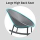 preview thumbnail 4 of 45, Set of 2 Mid-Century Modern Rocking Lounge Chairs - Egg-Shaped Breathable Plastic Seat with Durable Plastic Base, Accent Seating