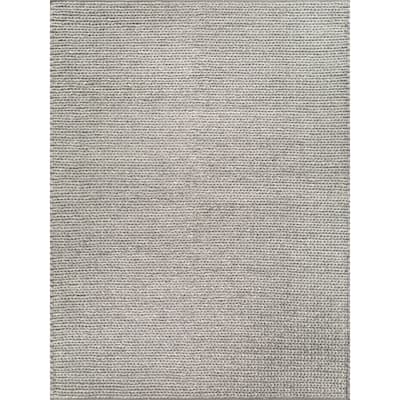 EXQUISITE RUGS Arlow Handwoven Polyester/Cotton Dark Grey Area Rug.