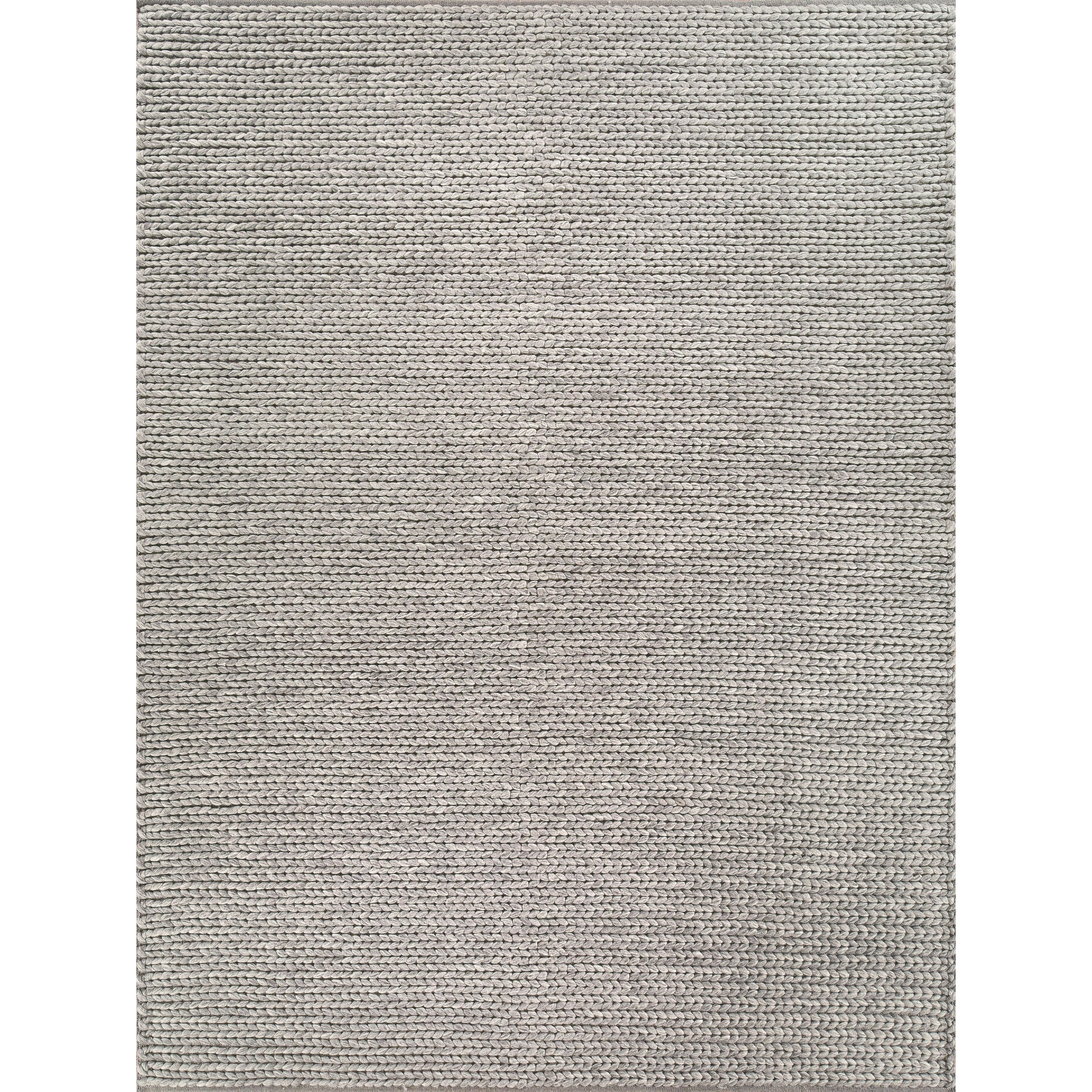 EXQUISITE RUGS Arlow Handwoven Polyester/Cotton Dark Grey Area Rug.