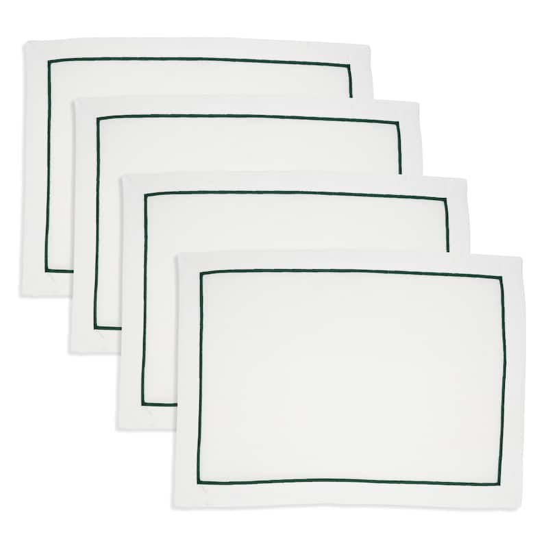 Embroidered Line Design Placemat (Set of 4) - 14"x20"