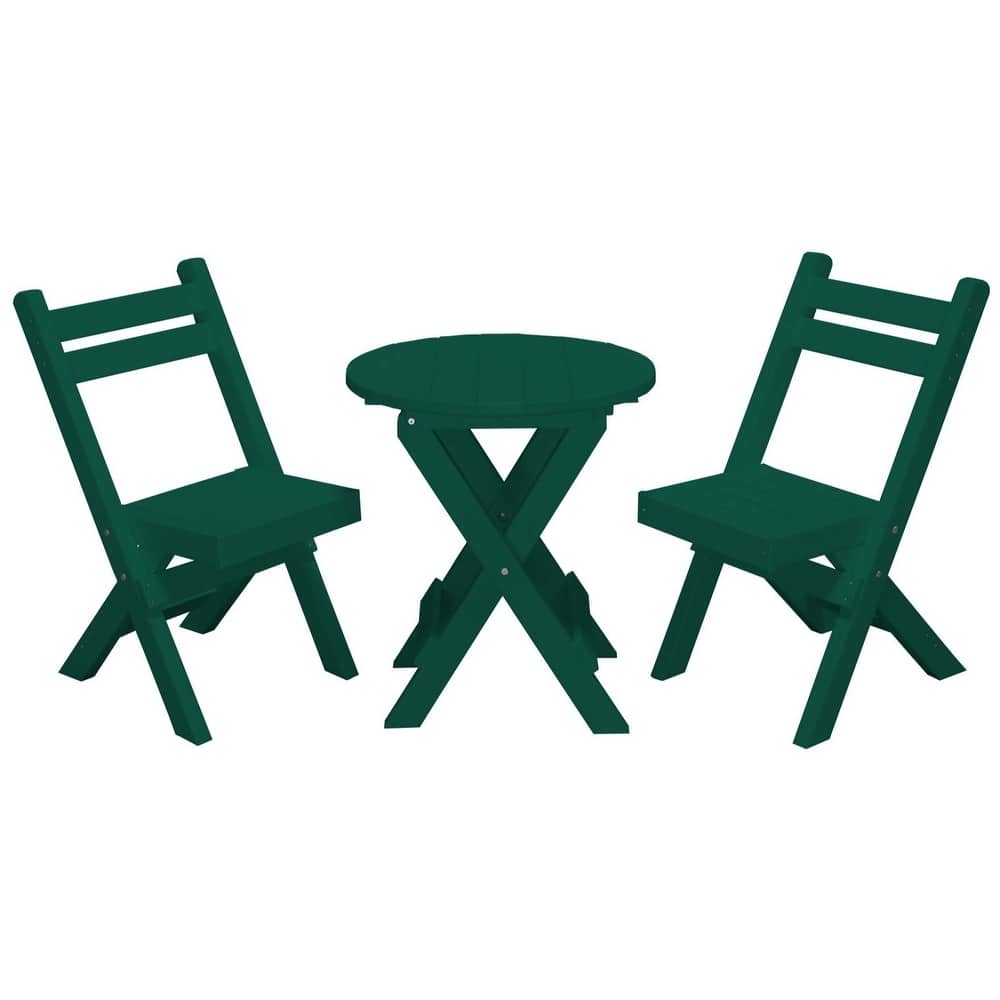Poly Lumber Coronado Round Folding Bistro Set