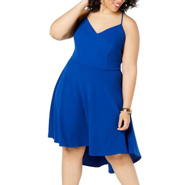 B. Darlin Womens Dress Blue Size 20W Plus Lace Back-Cutout High-Low. Opens flyout.
