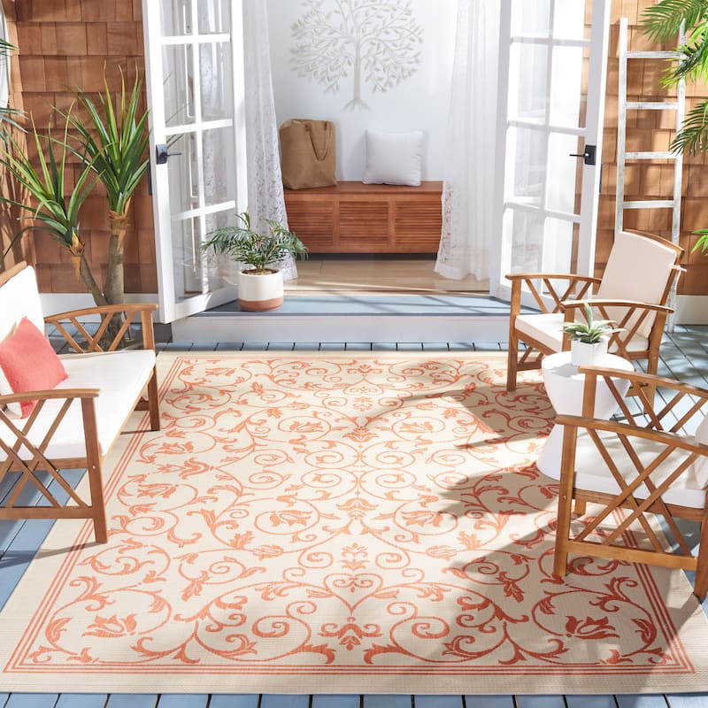 SAFAVIEH Courtyard Clarine Indoor/ Outdoor Waterproof Patio Backyard Rug