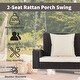 preview thumbnail 22 of 25, GO 2-Person Wicker Hanging Porch Swing with Chains