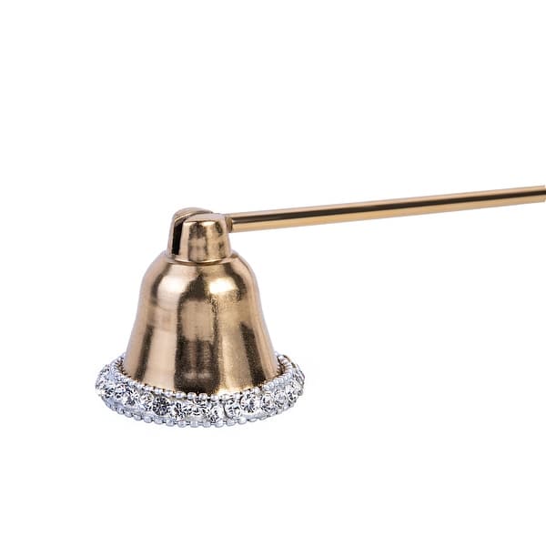 STP Goods Metal Candle Snuffer with Crystals in Gold Bed Bath
