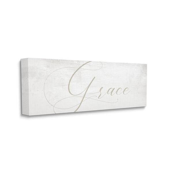 Stupell Grace Phrase Elegant Cursive Typography Neutral Canvas Wall Art ...