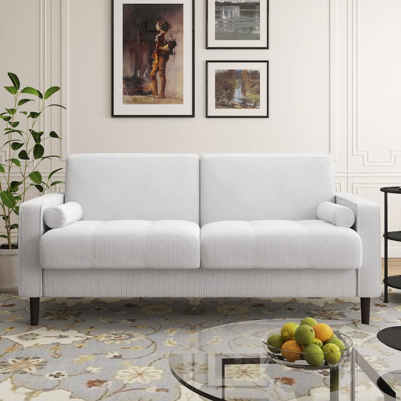 63.3"W Living Room Corduroy Loveseat Sofa