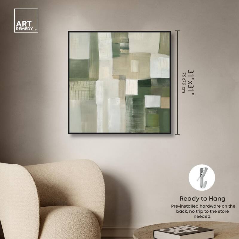 Pale Jade Green II Canvas by Art Remedy