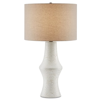 Currey & Company Concerto White Table Lamp - 32"h x 18"dia