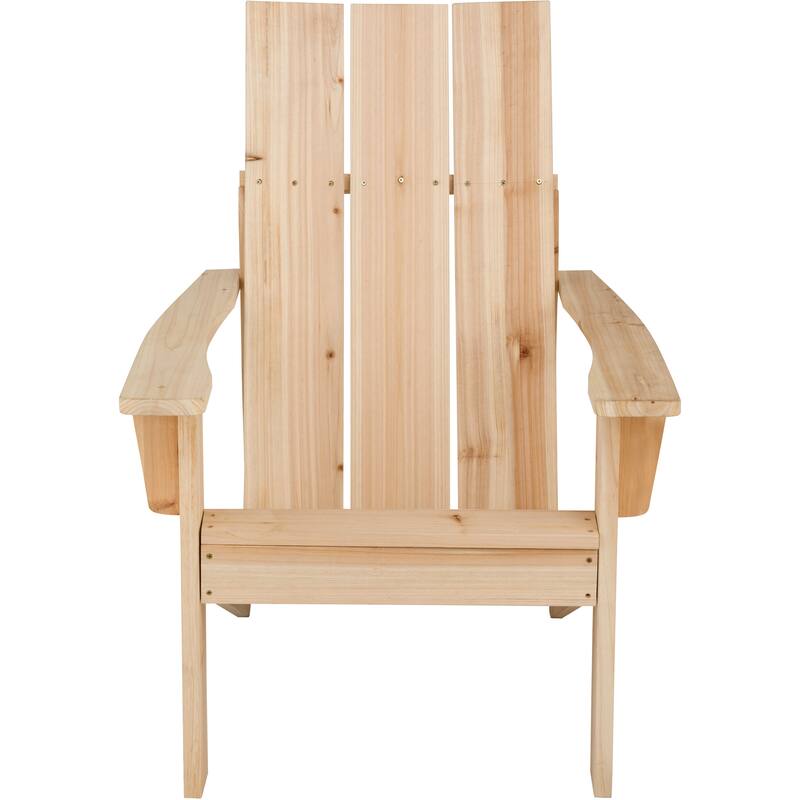 Linden Modern Wood Adirondack Chair Preassembled Back and Seat