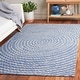 preview thumbnail 2 of 9, SAFAVIEH Handmade Ebony Libora Modern Wool Rug 3' x 5' - Blue/Ivory - Rectangle