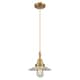 Option Brushed Brass / Clear Halophane Shade