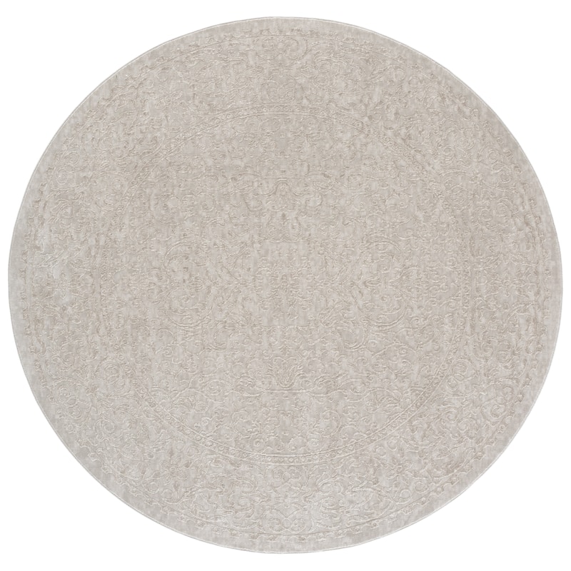 SAFAVIEH Reflection Meelika Area Rug - 6'7" Round - Ivory/Beige