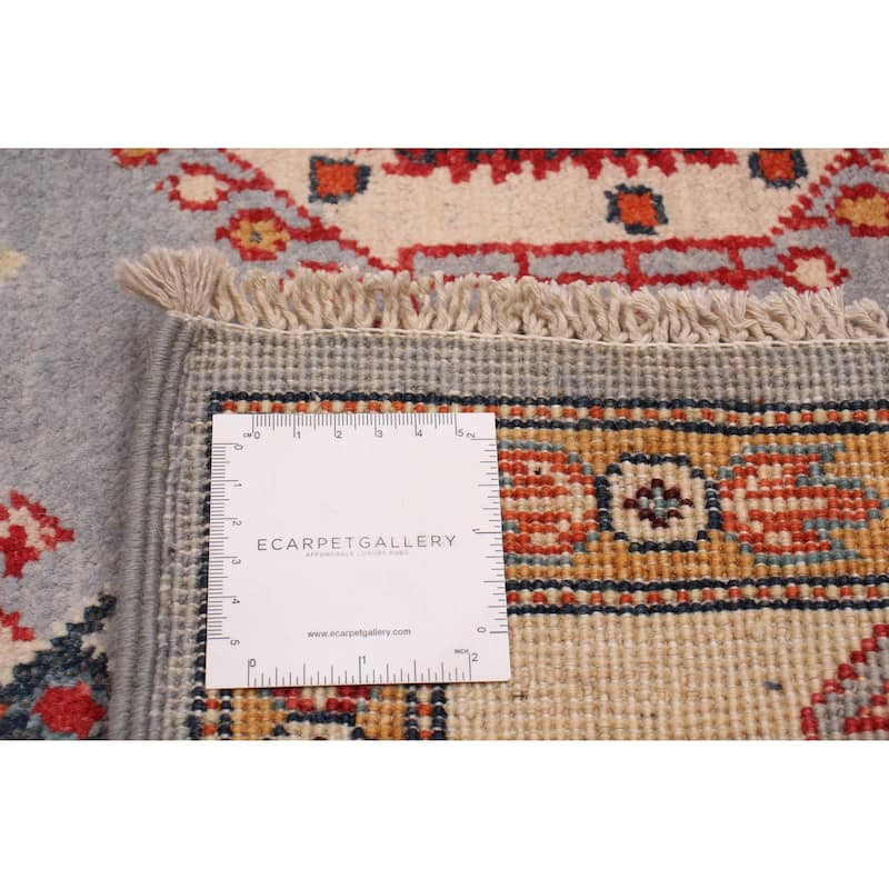 ECARPETGALLERY Hand-knotted Uzbek Ghazni Grey Wool Rug - 4'11 x 6'5