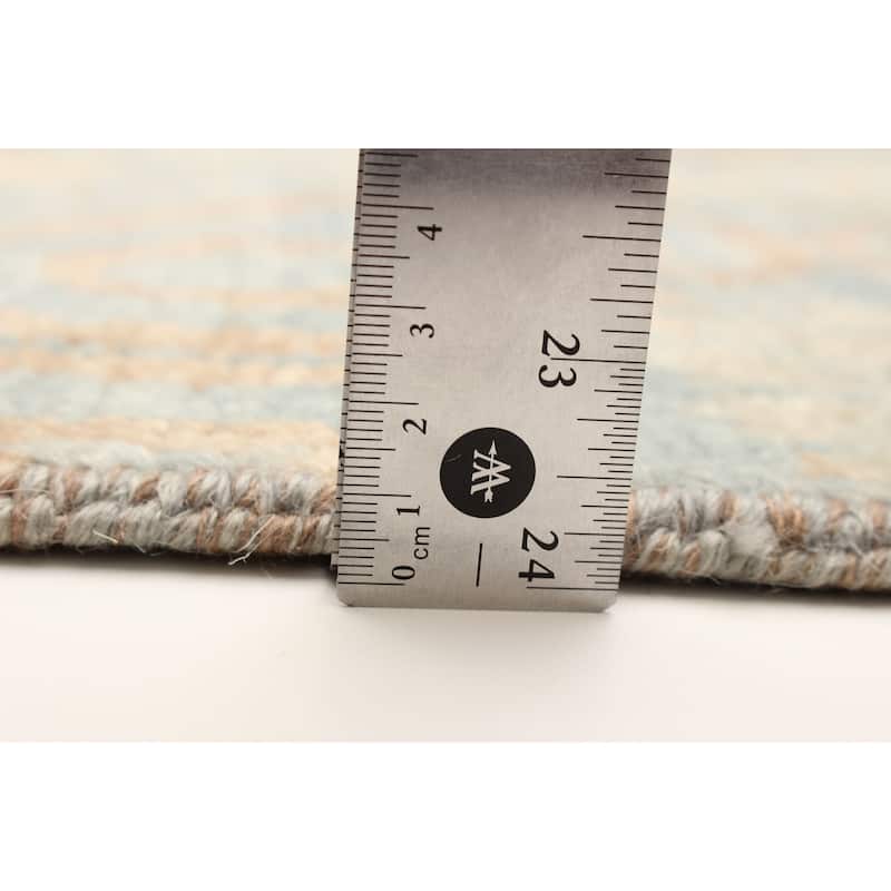 ECARPETGALLERY Hand-knotted Mystique Light Blue Wool Rug - 5'0 x 7'1