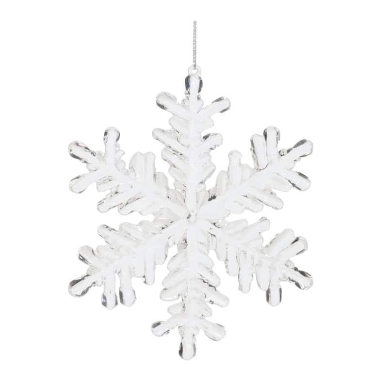 Snowflake Christmas Ornaments - 8.75" - Clear - 12ct