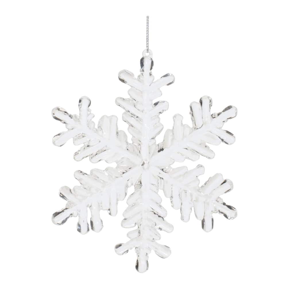 Snowflake Christmas Ornaments - 8.75" - Clear - 12ct