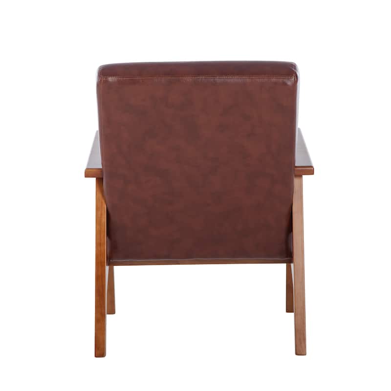 Carson Carrington Tavelsas PU Leather Accent Arm Chairs