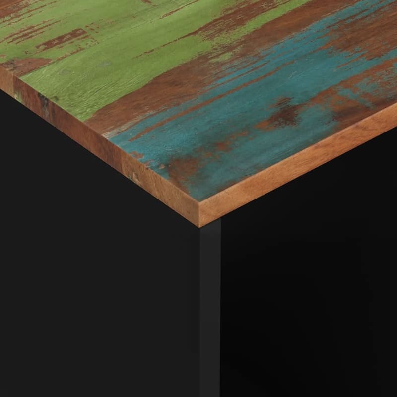 vidaXL Side Table 15.7"x12.2"x18.1" Solid Wood Mango&Engineered Wood