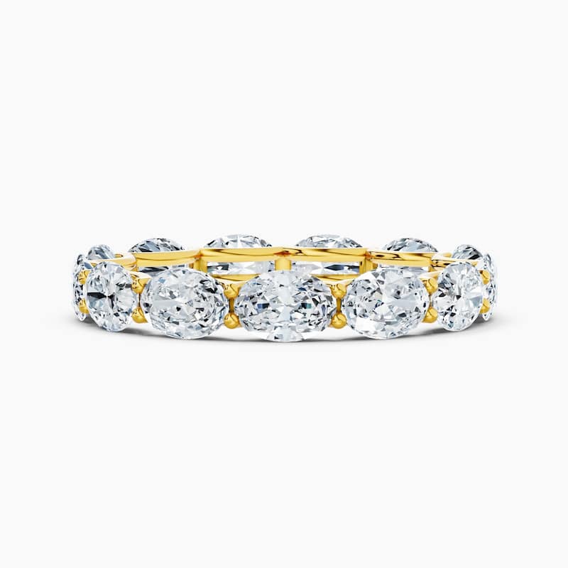 Auriya 14k Gold Oval East-West Lab Grown Diamond Eternity Band 1.80 - 8.25 ct. tw. (F-G, VS) - 3.25 ct. wt. - 4.5 - Yellow