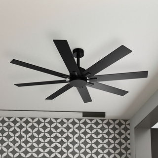 Timechee 65" 8-Blade Metal Ceiling Fan with Remote Control and Timing - 65 inches
