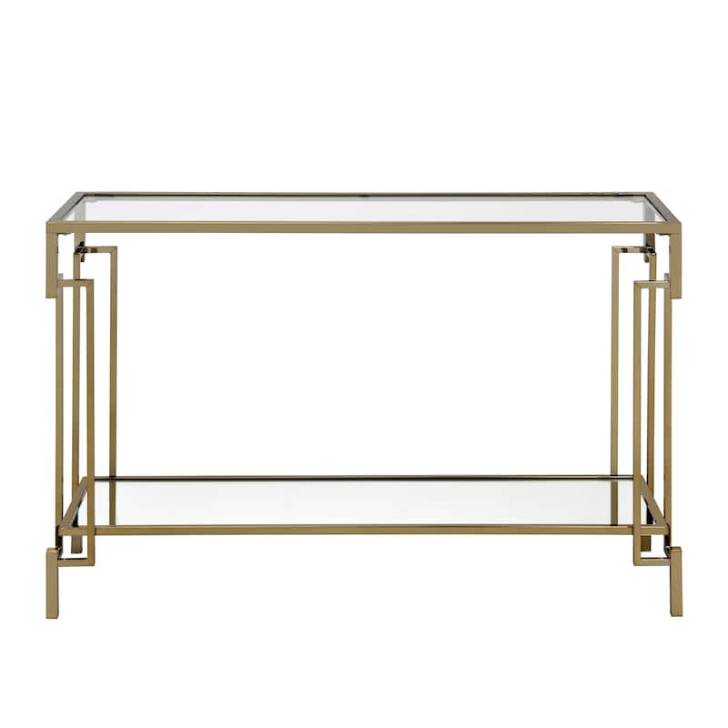 Yout Glam 43-inch Glass Top 1-Shelf Sofa Table by Furniture of America