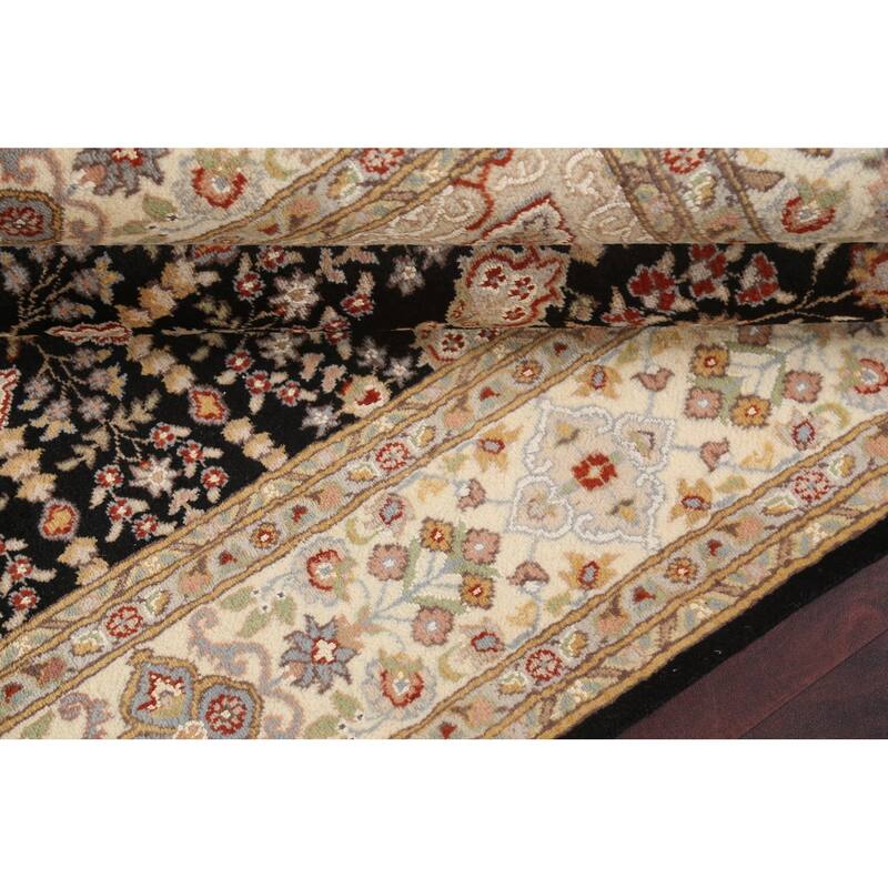 Wool/ Silk Vegetable Dye Geometric Nain Oriental Area Rug Hand-knotted - 6'0" x 9'7"
