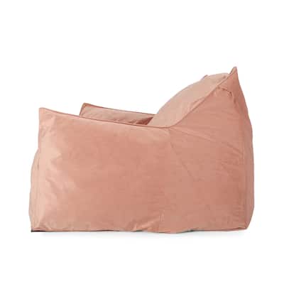Fila Velveteen 2 Seater Oversized Bean Bag Chair with Armrests