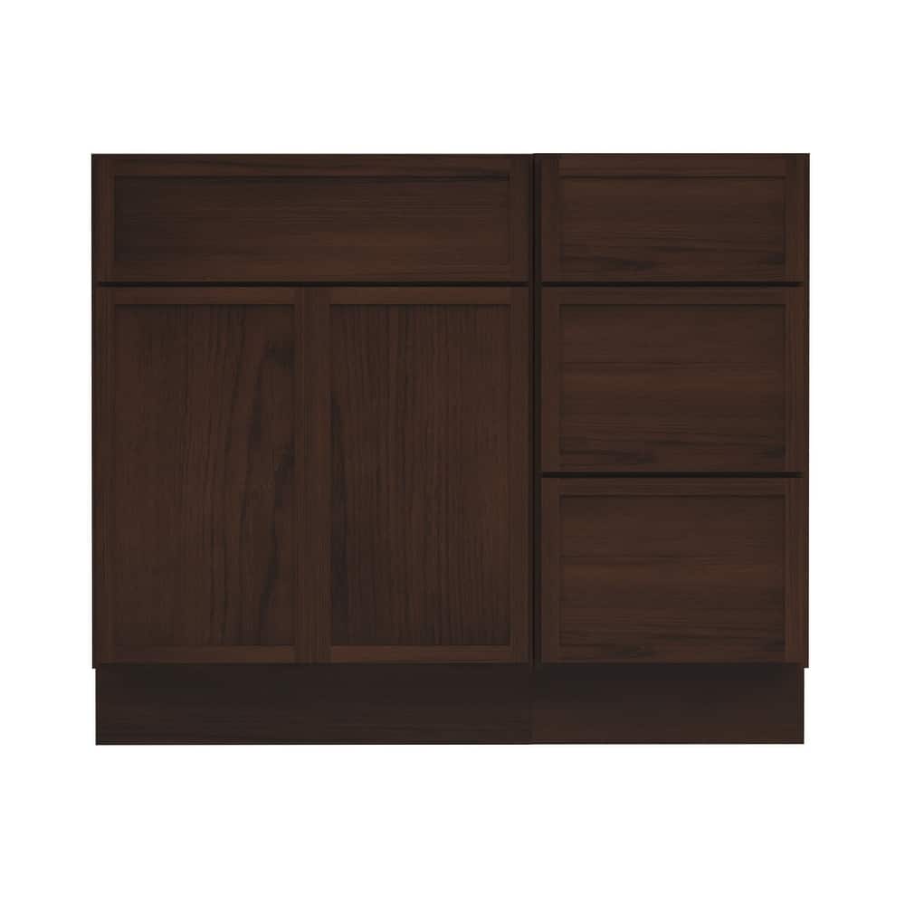 Vanity Art 39" Oak Freestanding Bathroom Vanity Cabinet without Top