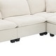 preview thumbnail 37 of 55, Roomfitters 100 x 59" Modern Convertible L-Shaped Sectional Sofa with Free Pillows, 4-Seat Suede Velvet Sleeper Sofa