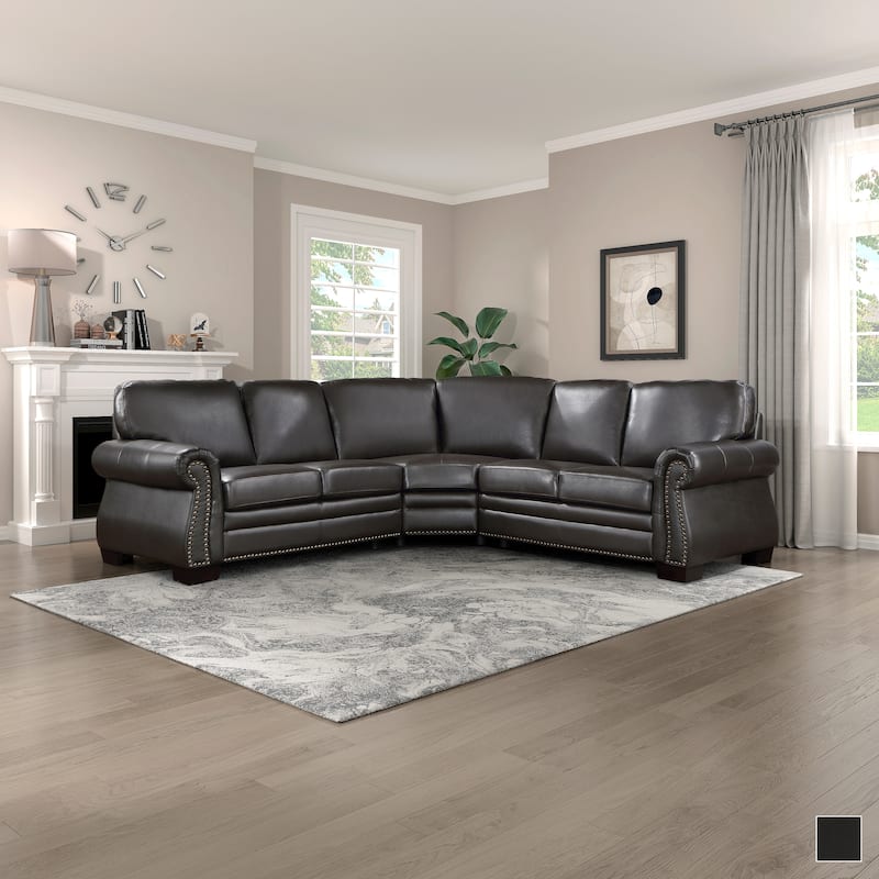 Wyatt 3-Piece Leather Match Sectional Sofa