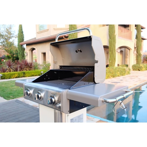 Kenmore 3 Burner Propane Gas Grill with Foldable Side Shelves Bed Bath Beyond 16964383