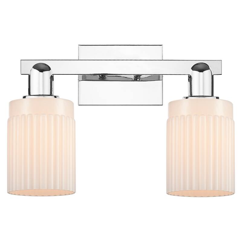 Innovations Lighting 716-2W-11-16 Hadley Vanity Hadley 2 Light 16" - Polished Chrome / Matte White