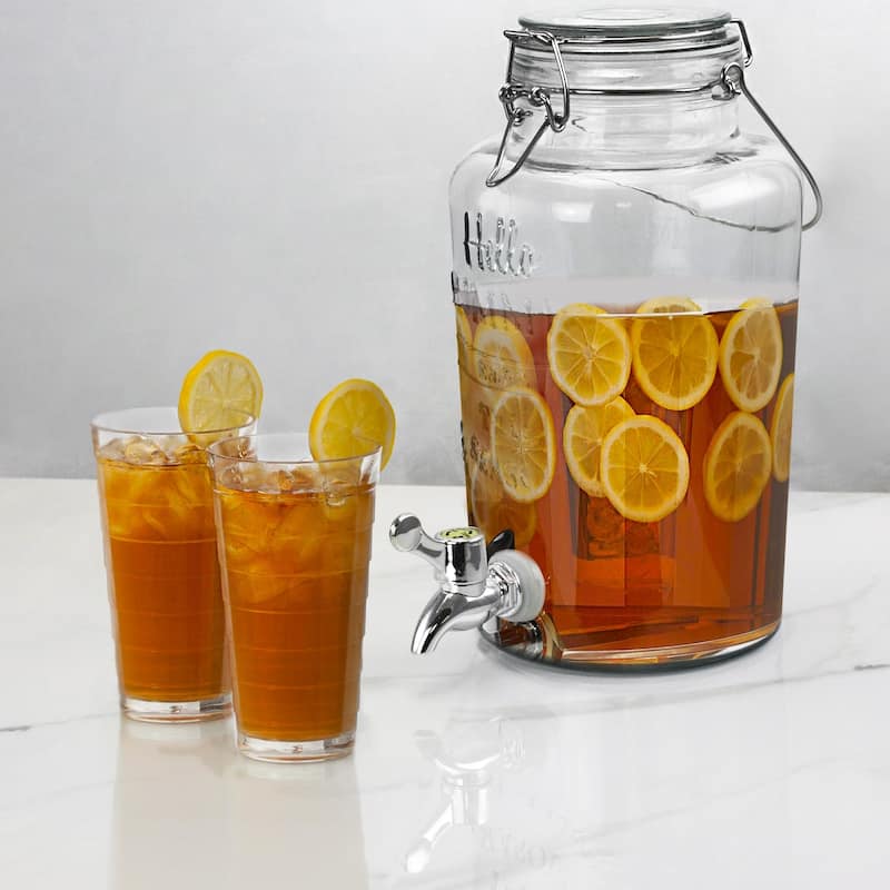 2.5 Liter Mason Jar Glass Beverage Dispenser