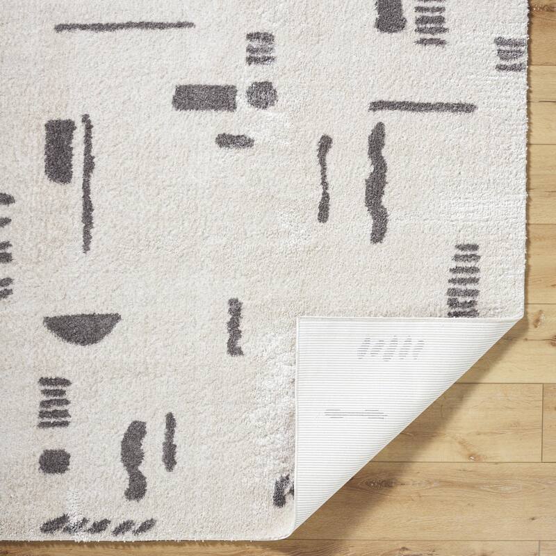 Livabliss Fossay Shag Modern & Contemporary Stripe Washable Area Rug