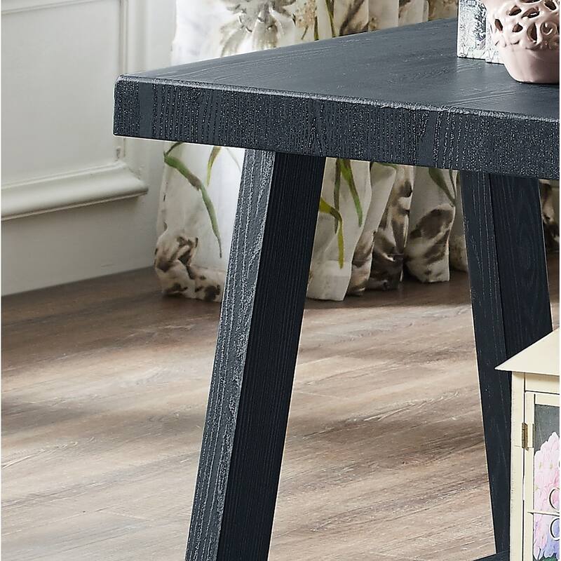Modern Storage 3-Piece Coffee Table Set with Shelf and Wide-angled Legs for Living Room