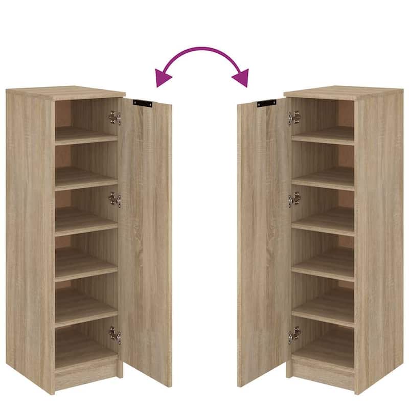 vidaXL Shoe Cabinet Engineered Wood Medium Shoe Cabinet - 13.8 x 11.8 x 39.4 in