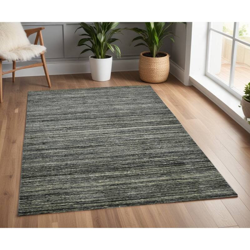 HomeRoots Striped Transitional Rectangle Area Rug - 72.00 in. x 48.00 in.  x 0.80 in.